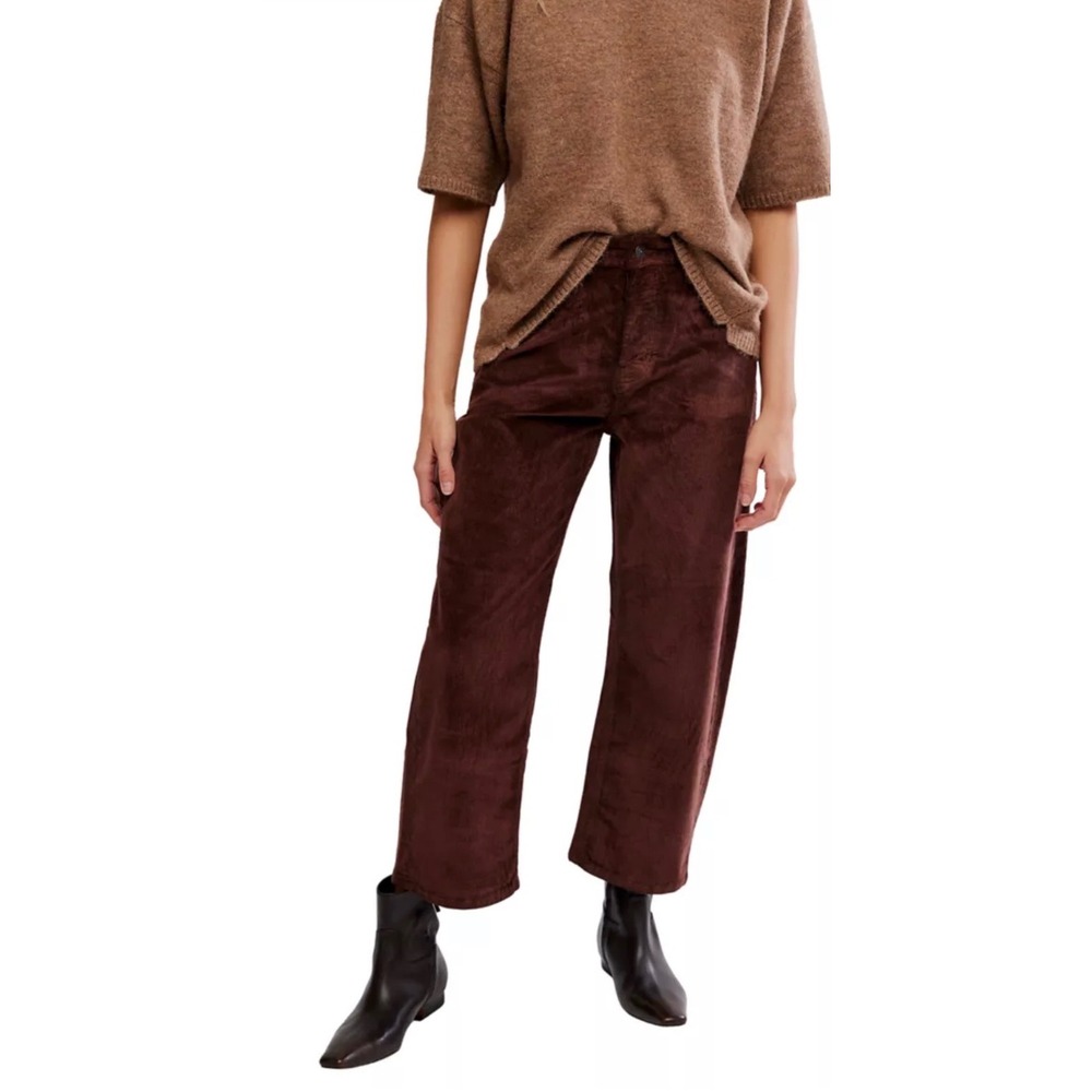 We The Free Deep Trance Boyfriend Corduroy Pants Brown Size 31